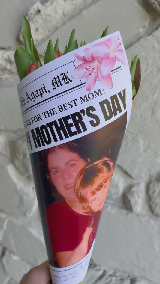 20 Tulips - Custom Newspaper Wrap